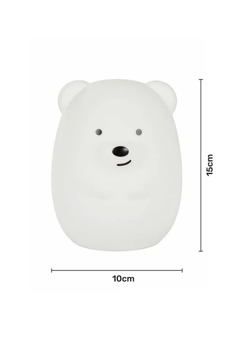 Glow Bear Colour Changing Night Light (15cm x 10cm) - One Size Image 4