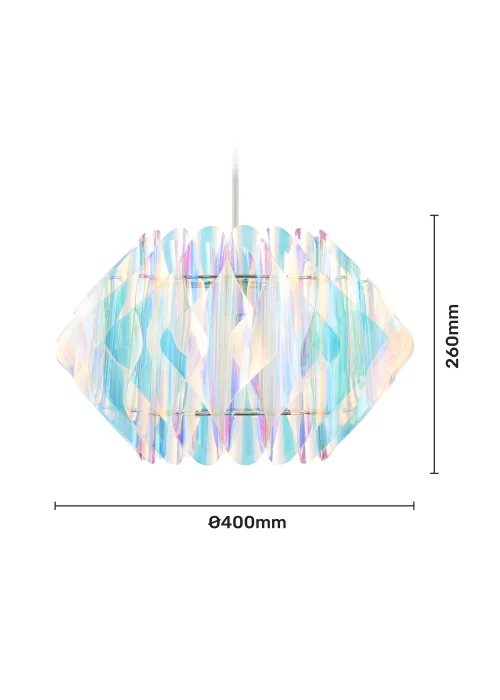 Glow Landon Iridescent Easyfit Light Shade (26cm x 40cm) - One Size Image 5