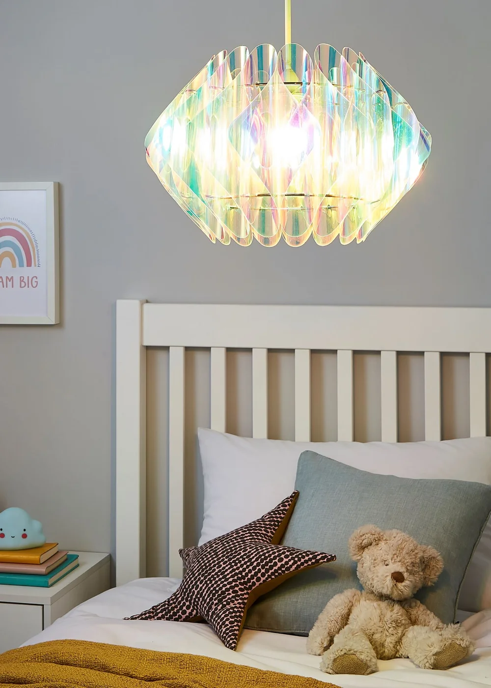 Glow Landon Iridescent Easyfit Light Shade (26cm x 40cm) - One Size Image 1