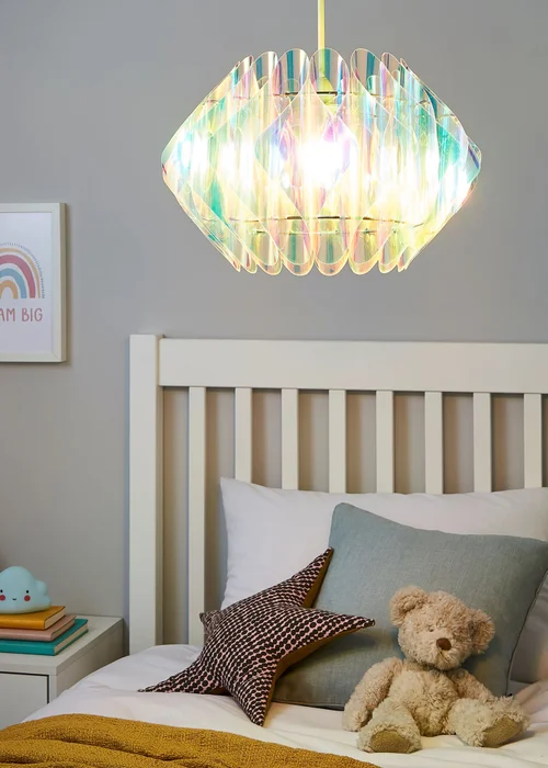 Glow Landon Iridescent Easyfit Light Shade (26cm x 40cm) - One Size Image 1