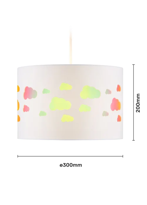 Glow Cloud Iridescent Easyfit Light Shade (20cm x 30cm) - One Size Image 5
