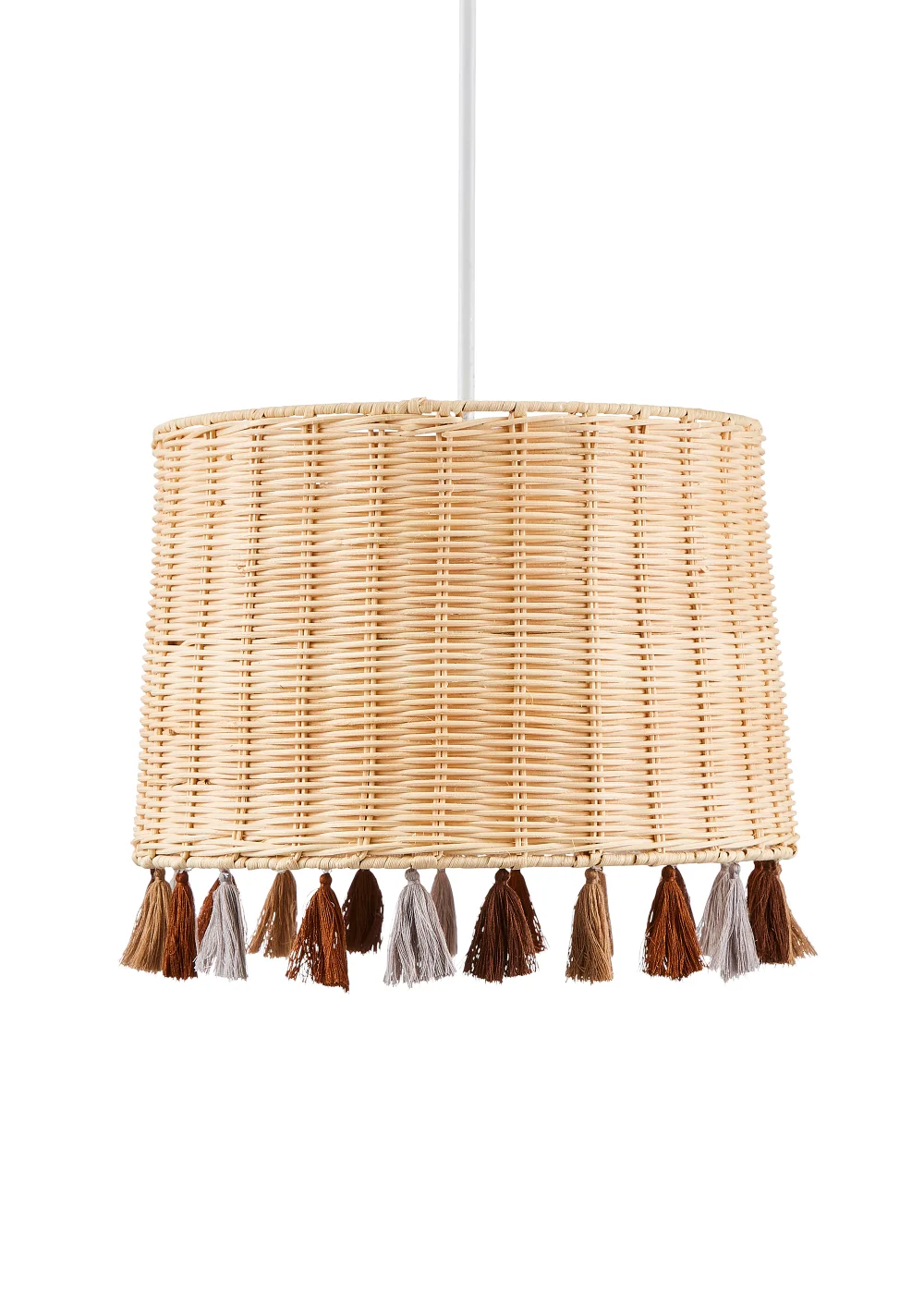 Glow Rattan Tassle Easyfit Light Shade (24cm x 30cm) - One Size Image 2