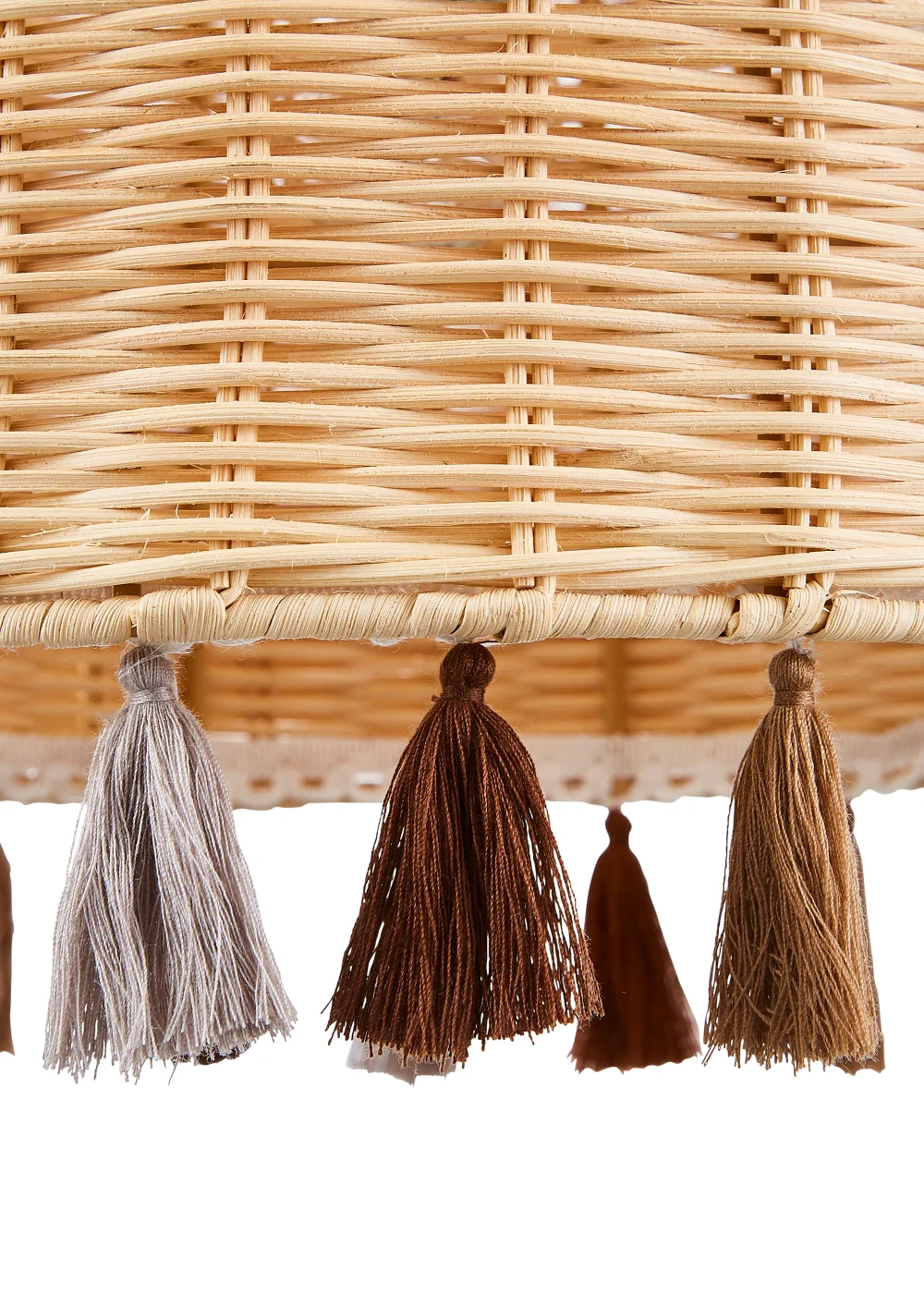 Glow Rattan Tassle Easyfit Light Shade (24cm x 30cm) - One Size Image 3