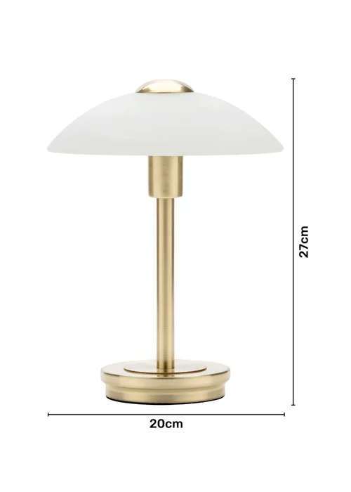 BHS Archie Touch Lamp Satin Brass(27cm x 20cm) - One Size Image 6