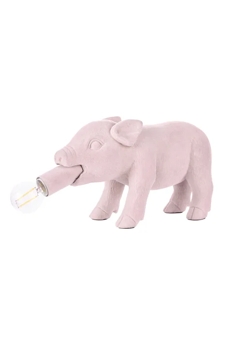 BHS Hilda Pink Pig Table Lamp (16cm x 35cm) - One Size Image 1