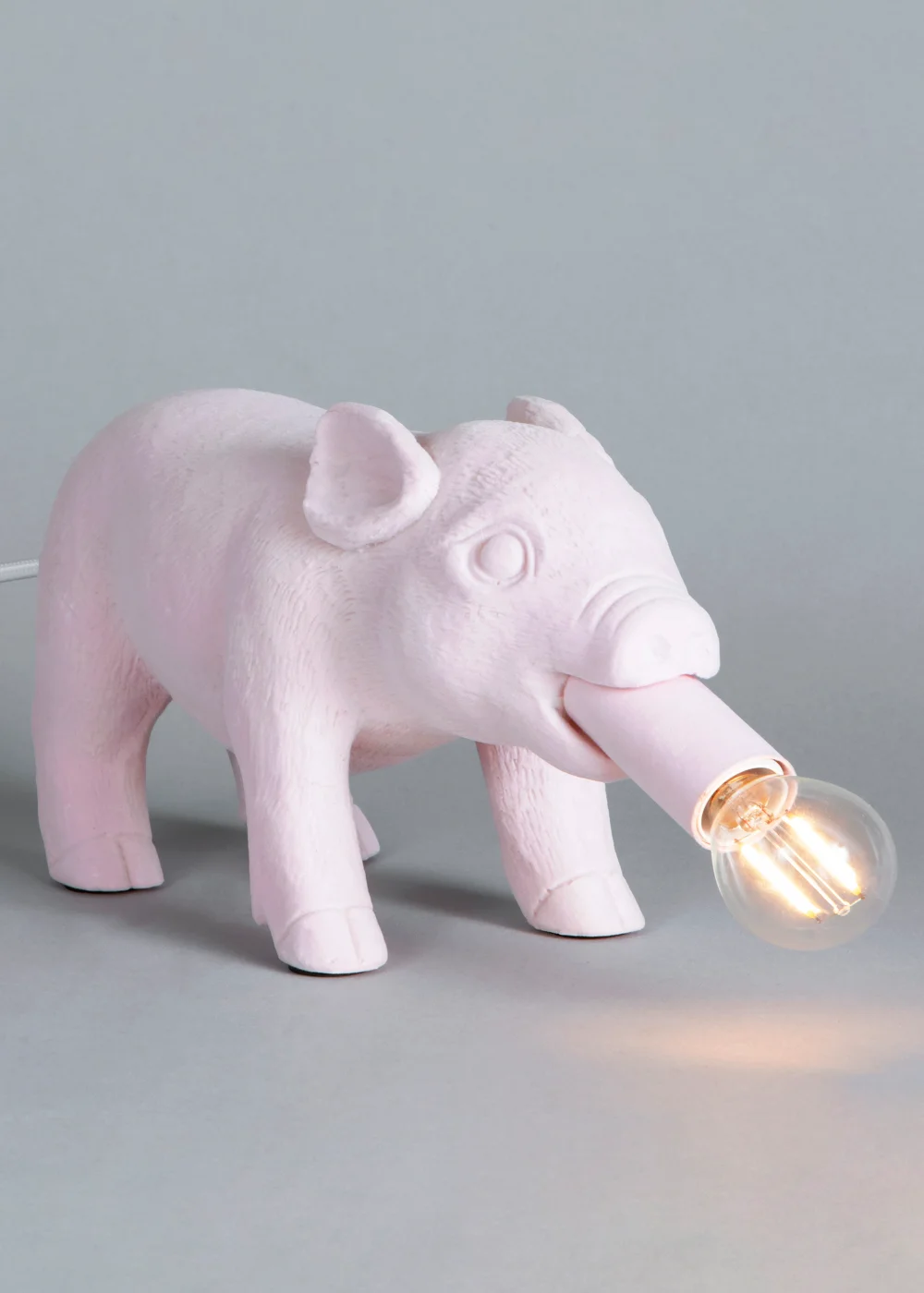 BHS Hilda Pink Pig Table Lamp (16cm x 35cm) - One Size Image 2