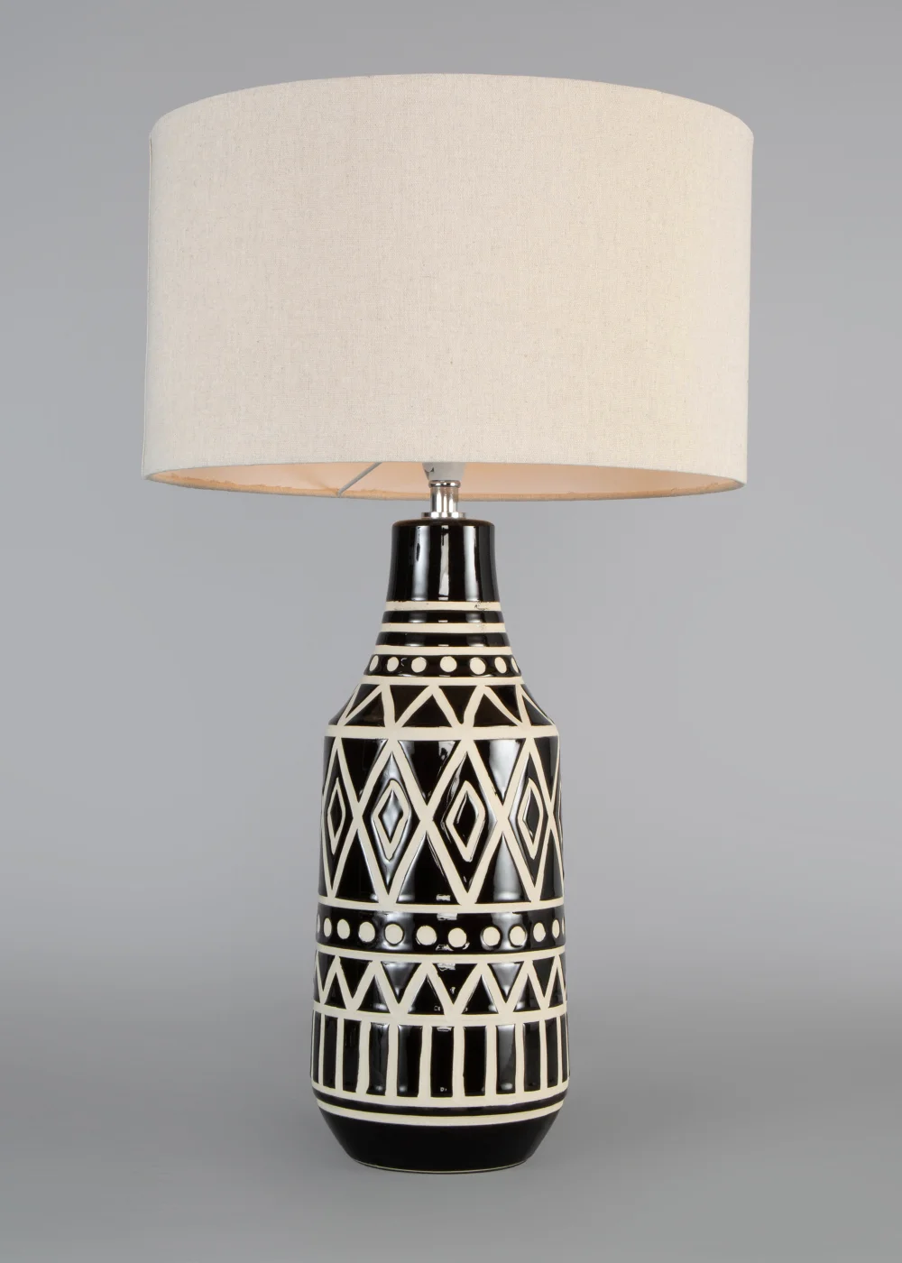 BHS Odin Tribal Table Lamp Black (62cm x 34cm) - One Size Image 4