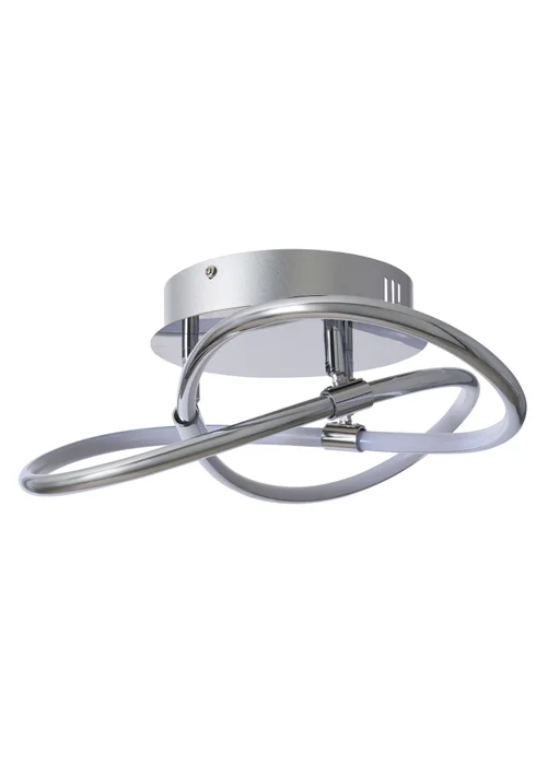 BHS Eero Knotted Shape LED Flush Ceiling Light Chrome (15cm x 36cm) - One Size Image 5