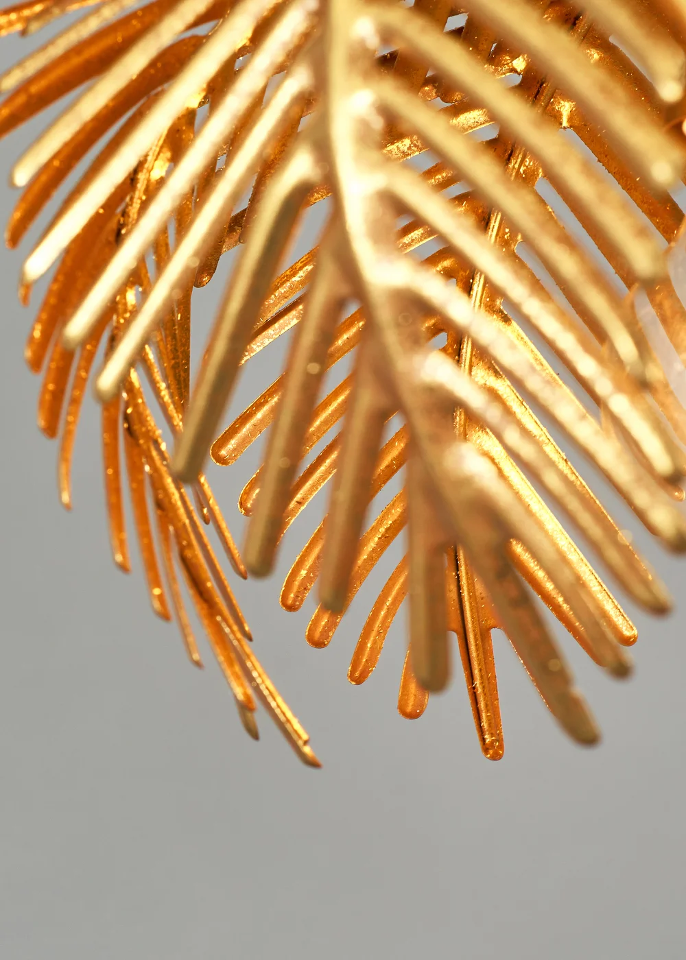 BHS Brookby Palm Flush Ceiling Light Brass (21cm x 30cm) - One Size Image 3