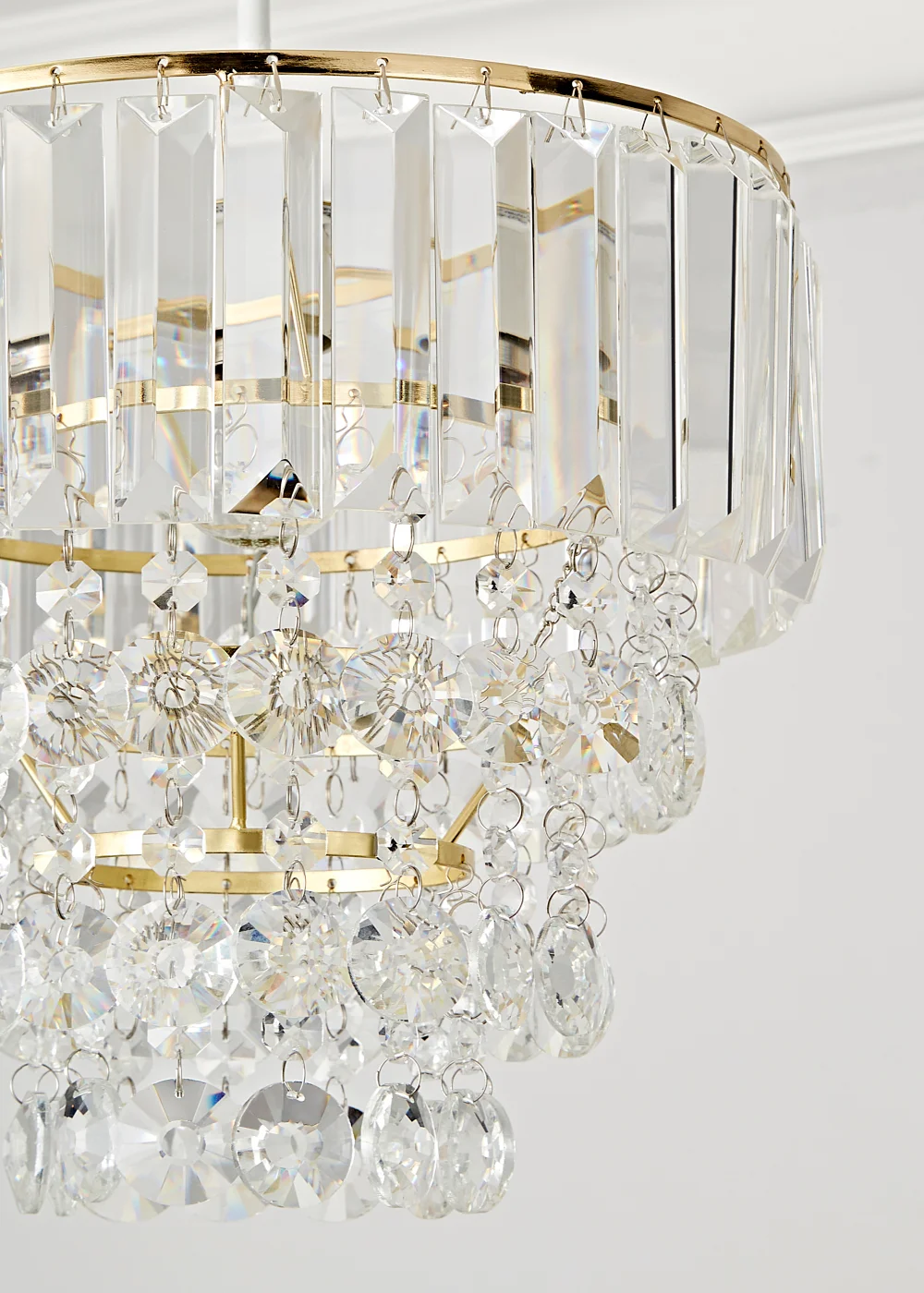 BHS Paladina Easyfit Ceiling Light Brass (25cm x 25cm) - One Size Image 3