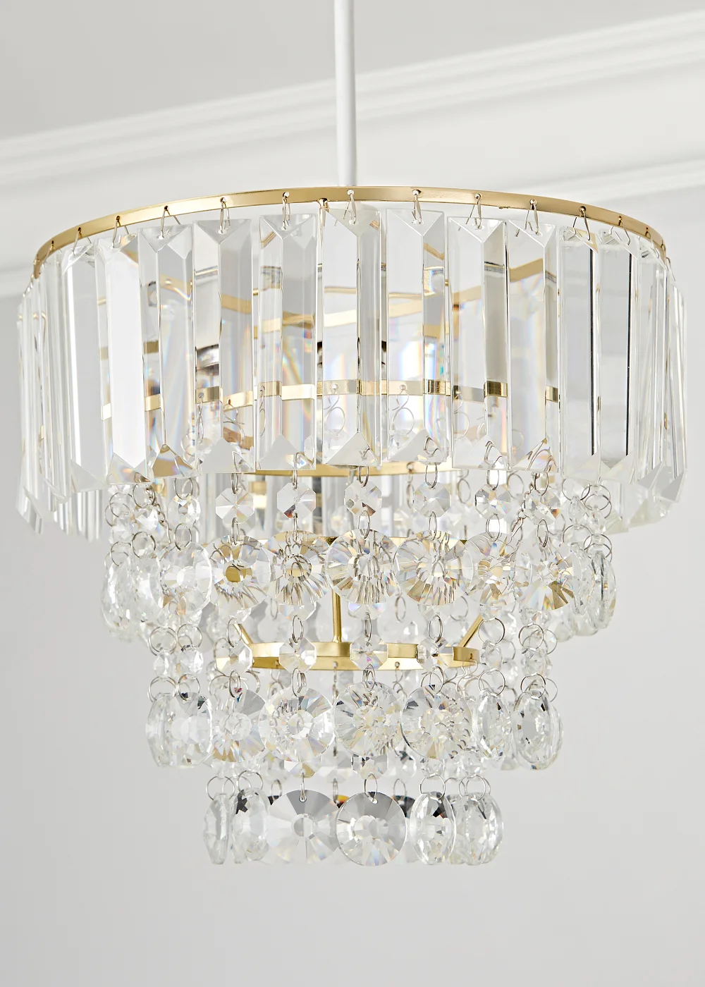 BHS Paladina Easyfit Ceiling Light Brass (25cm x 25cm) - One Size Image 1