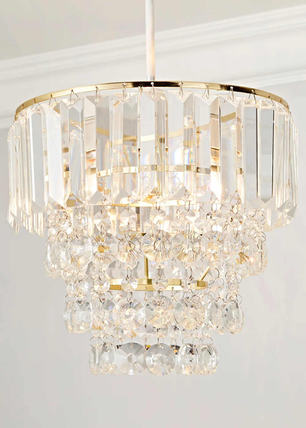 BHS Paladina Easyfit Ceiling Light Brass (25cm x 25cm) - One Size Image 4