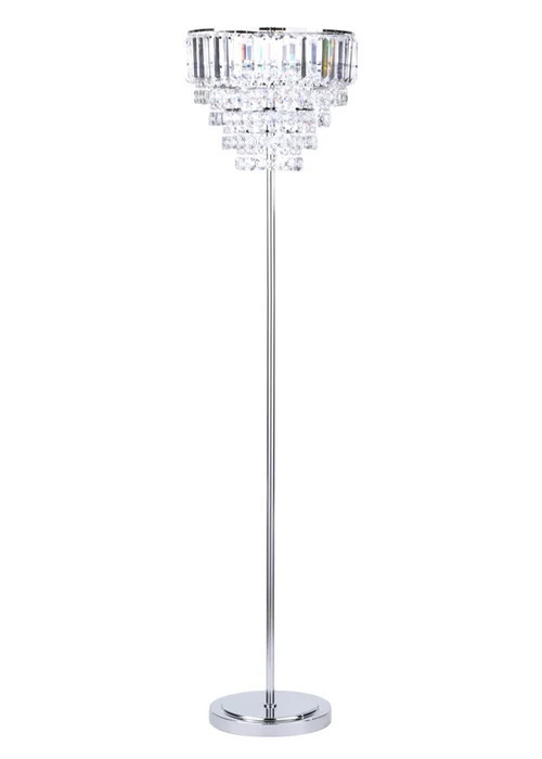 BHS Chrome Paladina Floor Lamp - One Size Image 3