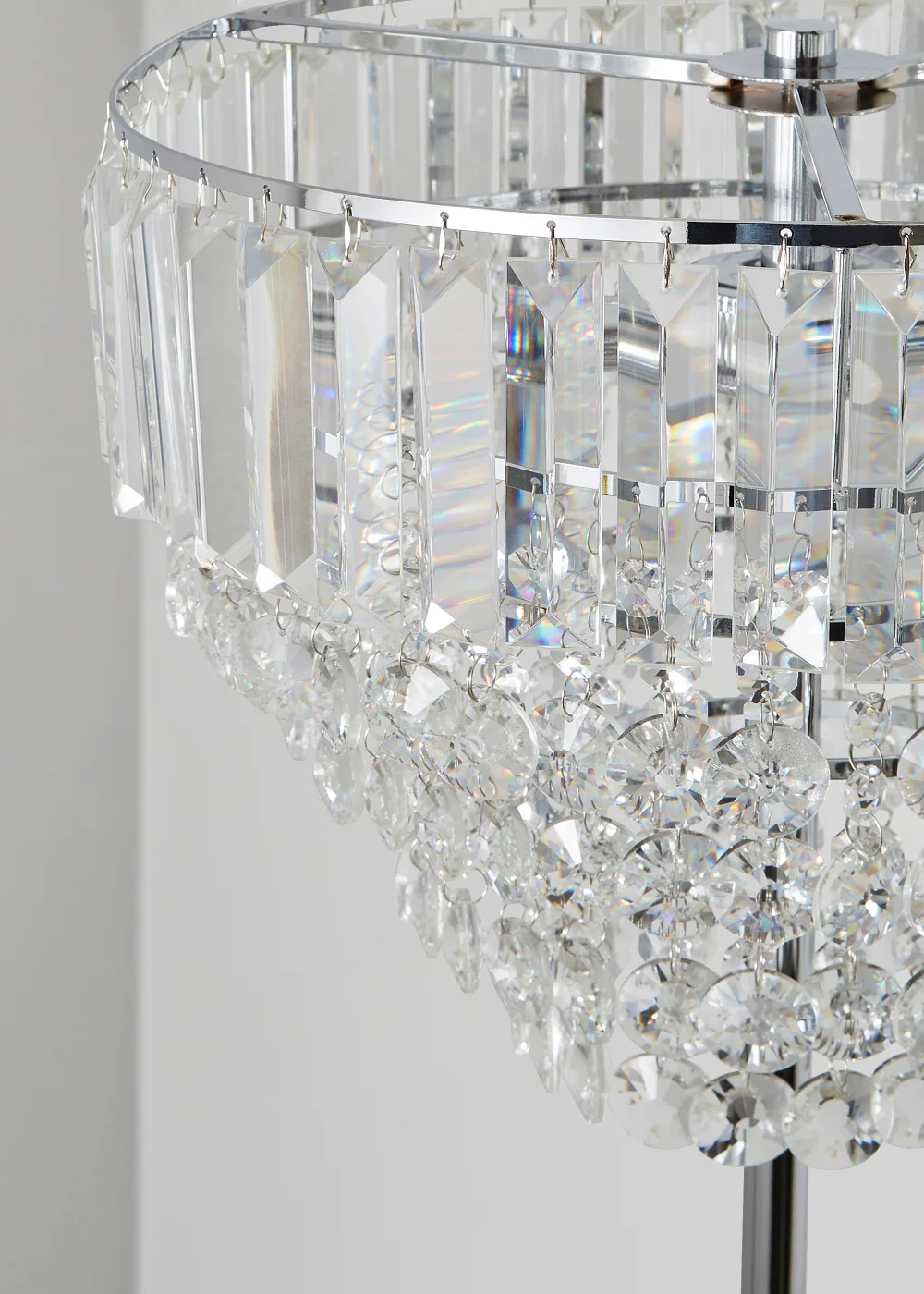 BHS Chrome Paladina Floor Lamp - One Size Image 4