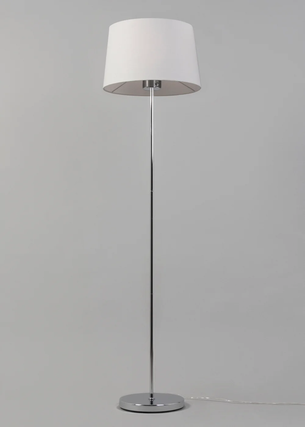 BHS Mira Touch Floor Lamp Chrome & Natural (155cm x 38cm) - One Size Image 5