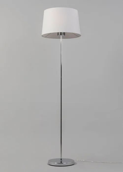 BHS Mira Touch Floor Lamp Chrome & Natural (155cm x 38cm) - One Size Image 5