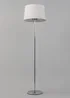 BHS Mira Touch Floor Lamp Chrome & Natural (155cm x 38cm) - One Size Image 5