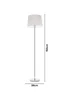BHS Mira Touch Floor Lamp Chrome & Natural (155cm x 38cm) - One Size Image 6