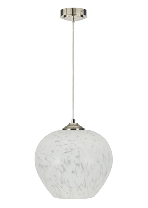 BHS Agnes Flakestone Ceiling Pendant Satin Nickel - One Size Image 2
