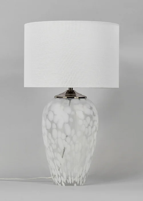 BHS Flakestone Glass Table Lamp Nickel (53cm x 30cm) - One Size Image 5