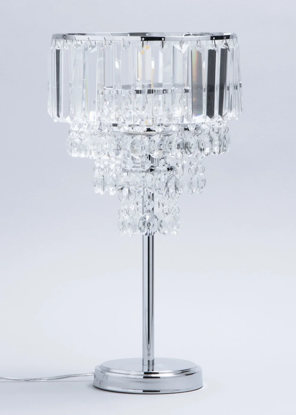 BHS Chrome Paladina Table Lamp - One Size Image 1