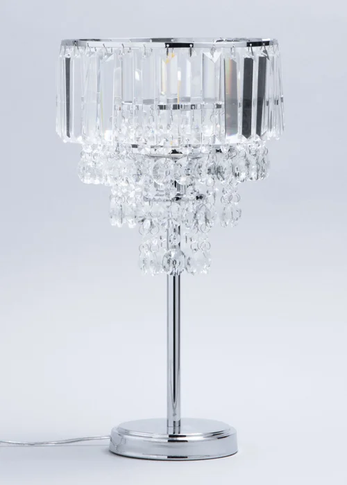 BHS Chrome Paladina Table Lamp - One Size Image 1