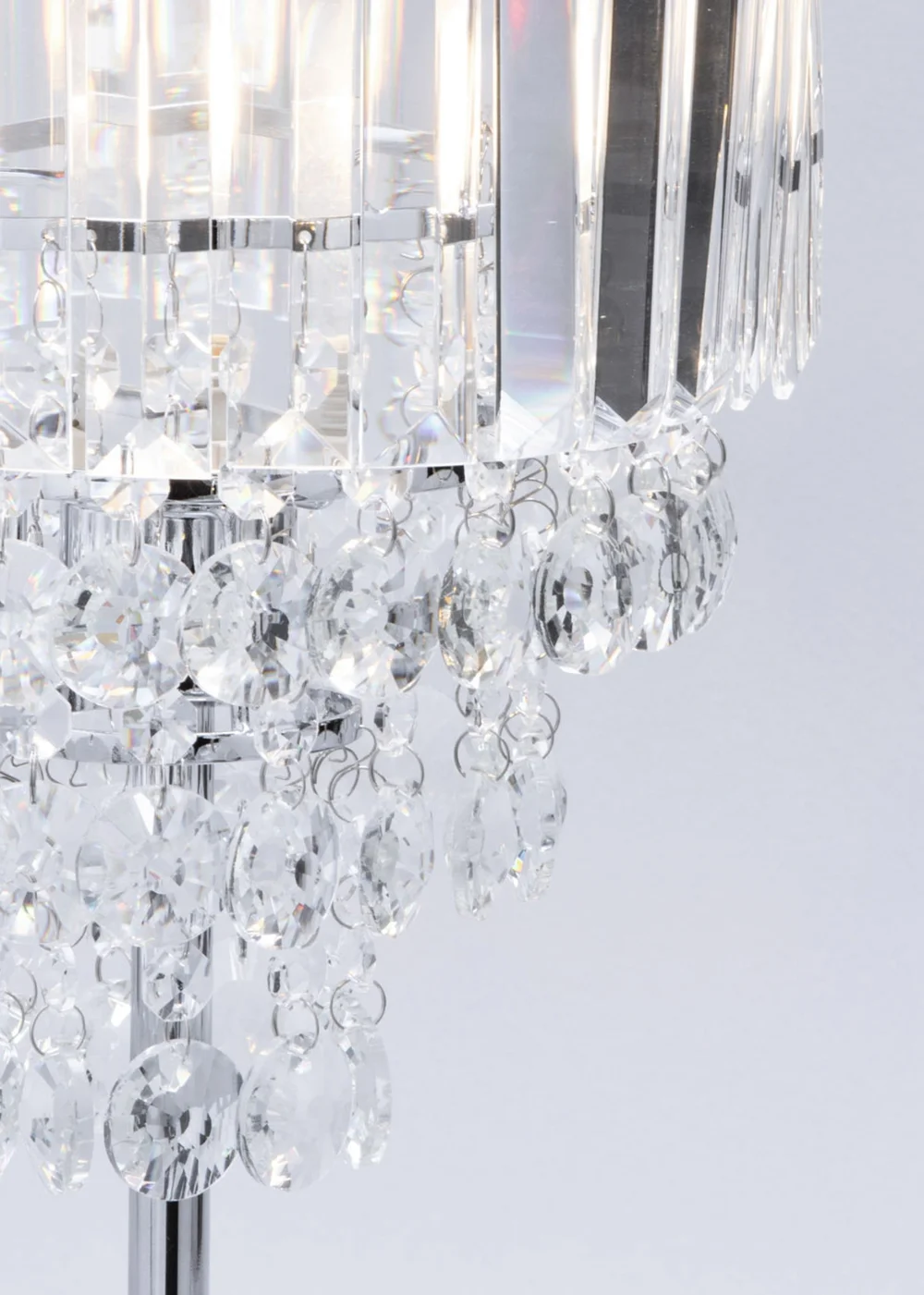 BHS Chrome Paladina Table Lamp - One Size Image 2