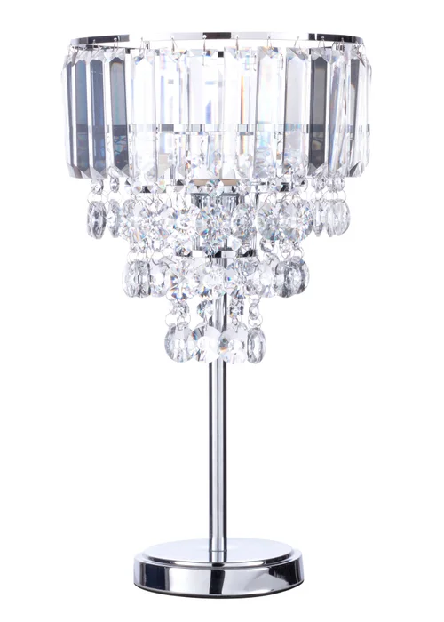BHS Chrome Paladina Table Lamp - One Size Image 3