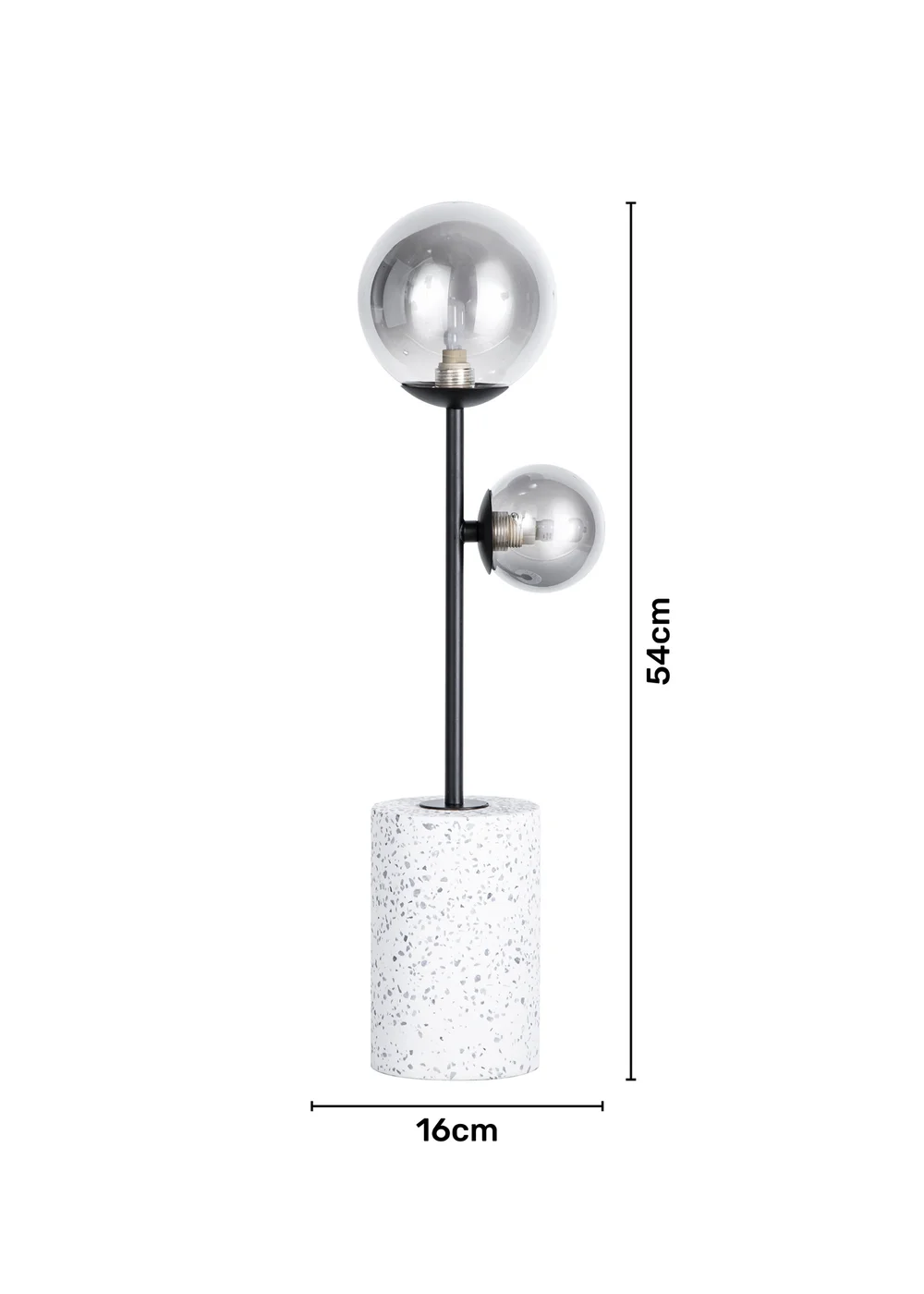 BHS Forella Table Lamp Satin Black (54cm x 16cm) - One Size Image 6