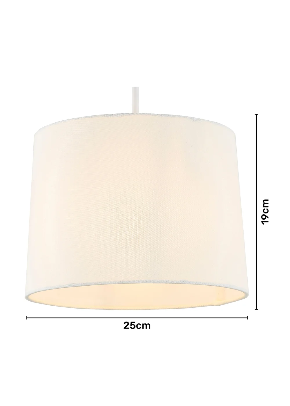BHS Mira 25cm Linen Easyfit Shade Natural (19cm x 25cm) - One Size Image 6