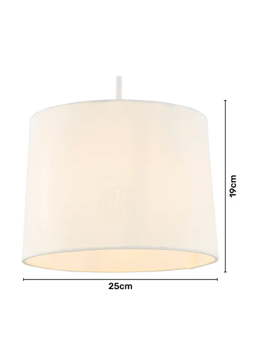 BHS Mira 25cm Linen Easyfit Shade Natural (19cm x 25cm) - One Size Image 6