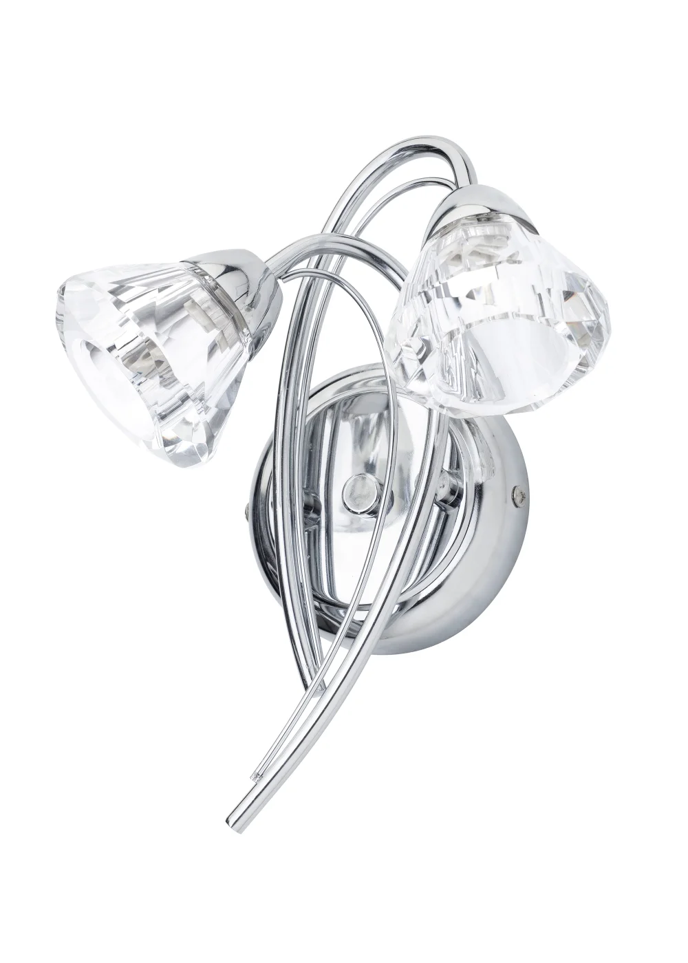BHS Marianne Wall 2 Light Chrome (26cm x 21cm) - One Size Image 4