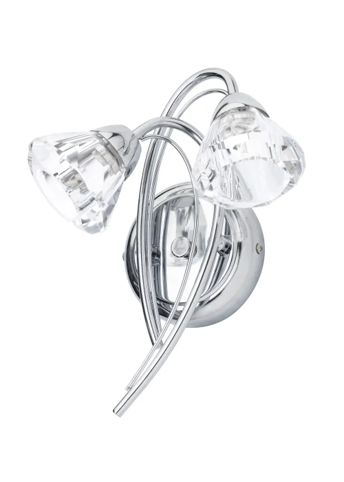 BHS Marianne Wall 2 Light Chrome (26cm x 21cm) - One Size Image 4
