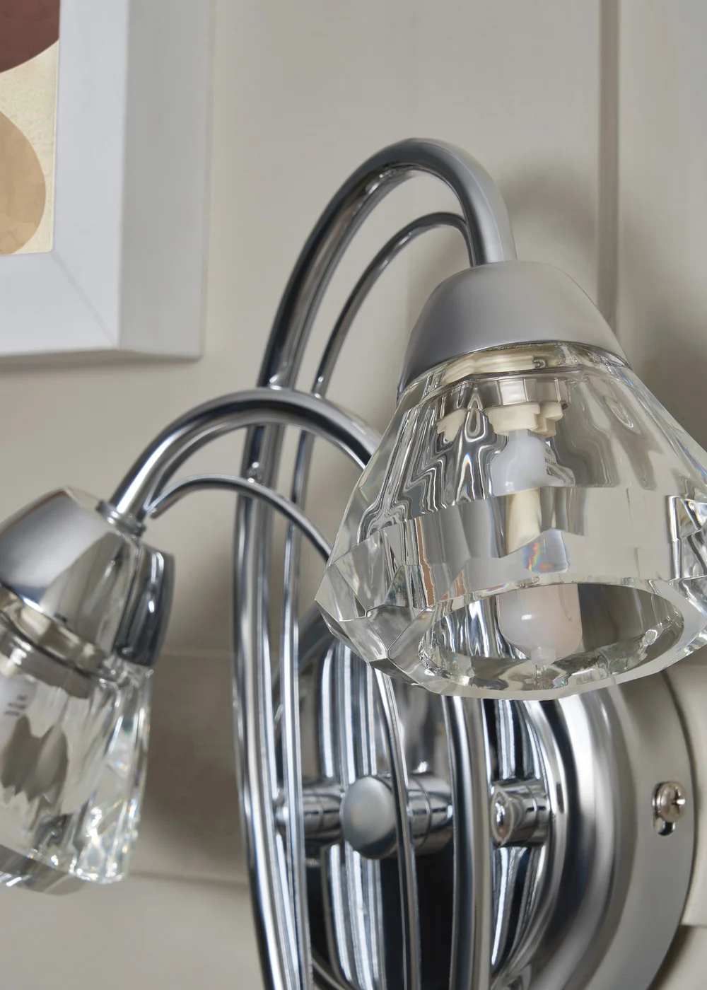 BHS Marianne Wall 2 Light Chrome (26cm x 21cm) - One Size Image 3