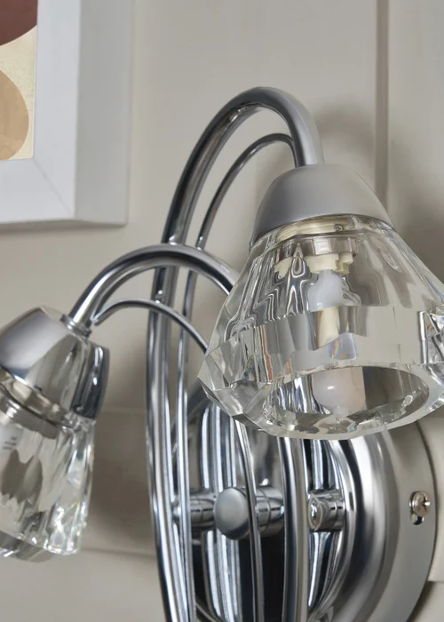BHS Marianne Wall 2 Light Chrome (26cm x 21cm) - One Size Image 3