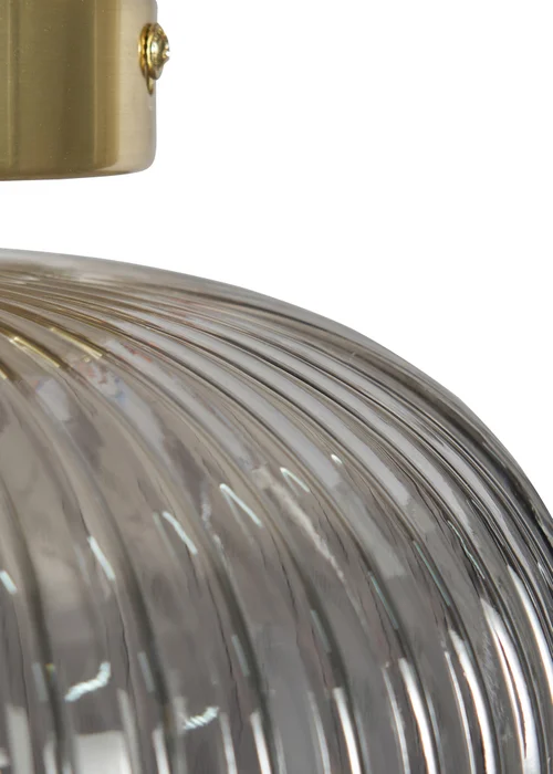 BHS Lyna Flush Ceiling 1 Light Brass (24cm x 24cm) - One Size Image 6