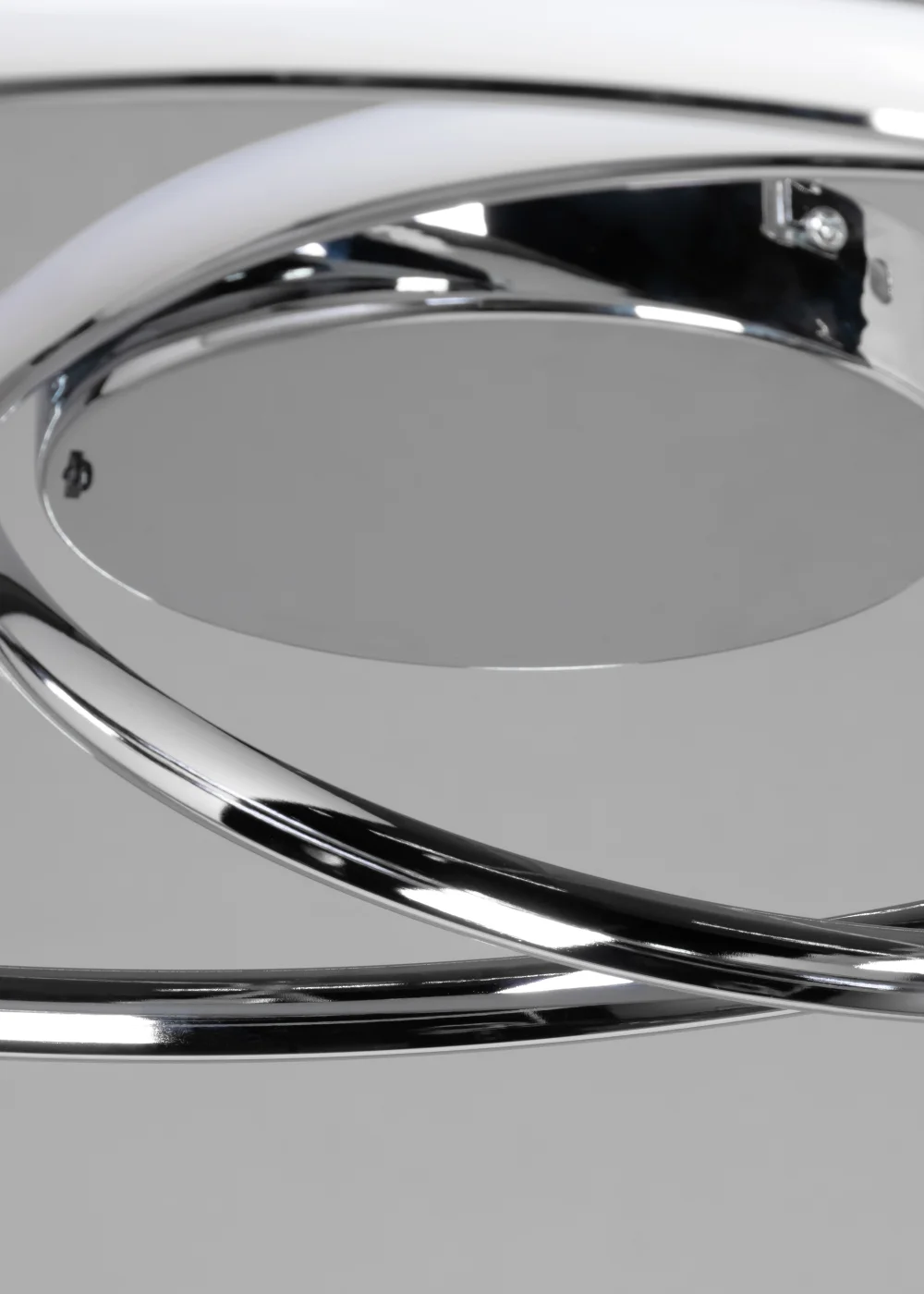 BHS Pei Chrome Rings LED Flush Ceiling Light - One Size Image 2