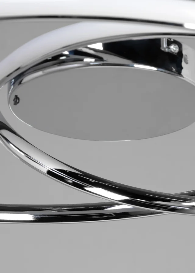 BHS Pei Chrome Rings LED Flush Ceiling Light