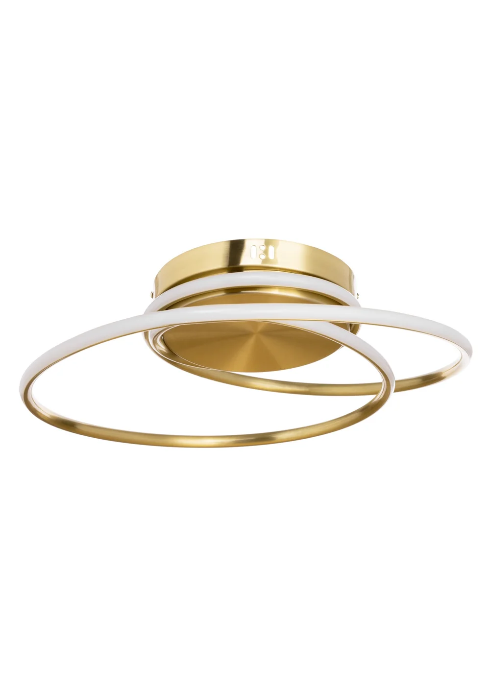 BHS Pei Satin Brass Rings LED Flush Ceiling Light - One Size Image 2