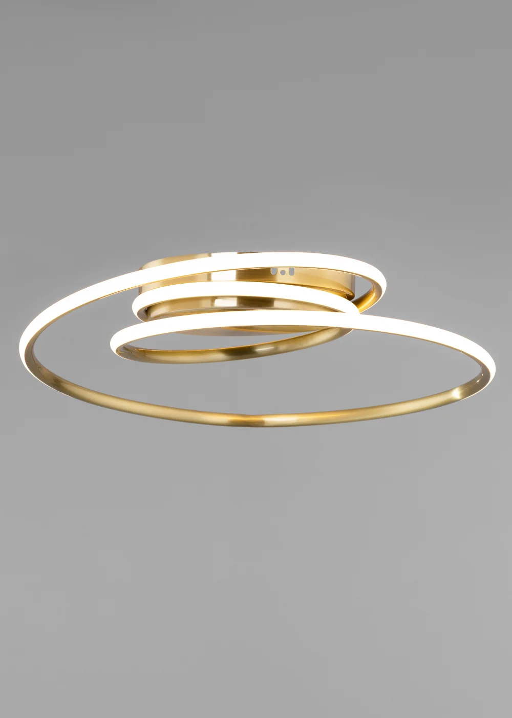 BHS Pei Satin Brass Rings LED Flush Ceiling Light - One Size Image 4