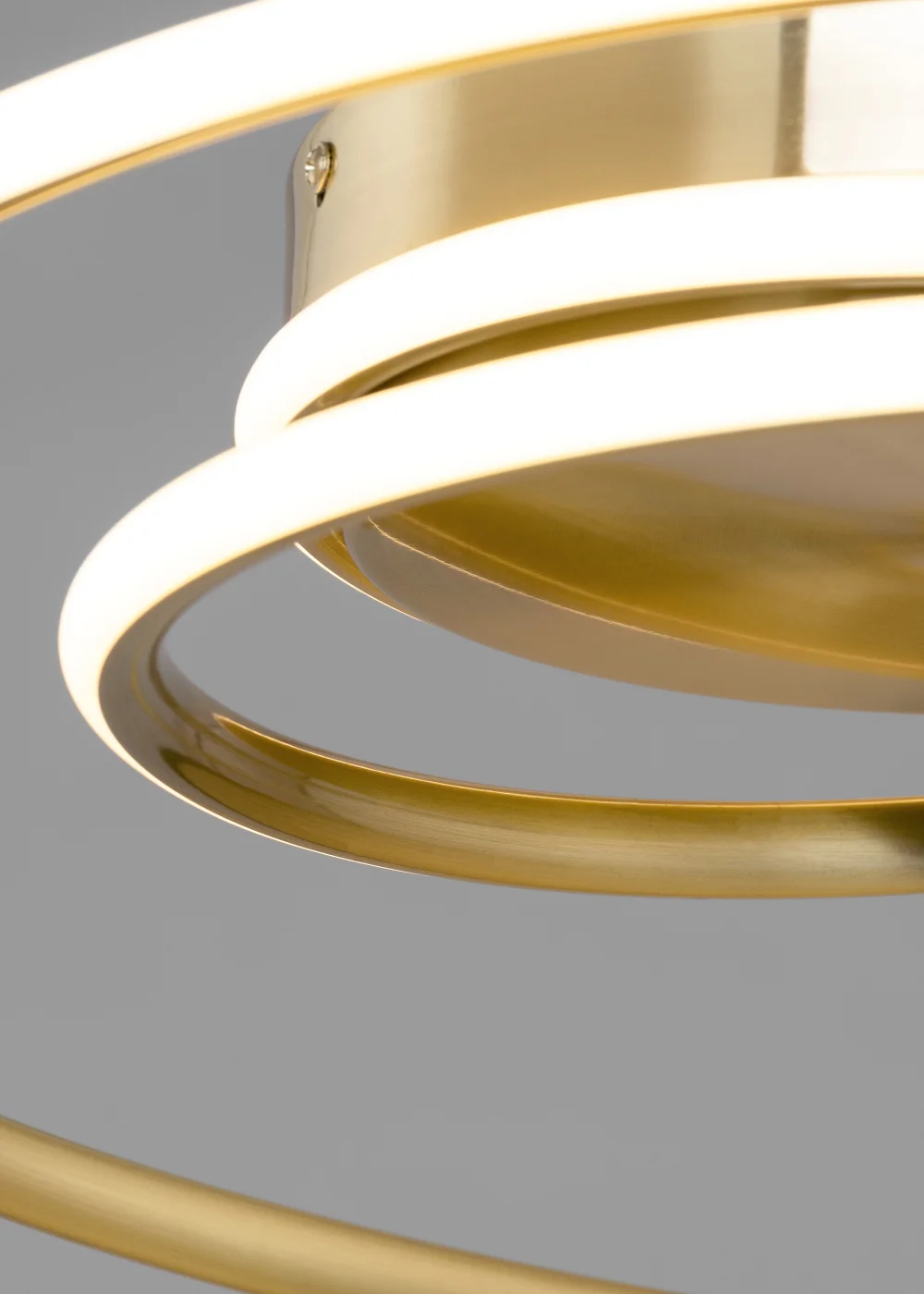 BHS Pei Satin Brass Rings LED Flush Ceiling Light - One Size Image 3