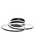 BHS Pei Swirl LED Flush Ceiling Light Satin Black (13cm x 48cm) - One Size Image 1