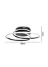 BHS Pei Swirl LED Flush Ceiling Light Satin Black (13cm x 48cm) - One Size Image 4