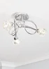 BHS Marianne Flush Ceiling 3 Light Chrome (18cm x 40cm) - One Size Image 1