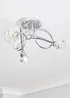 BHS Marianne Flush Ceiling 3 Light Chrome (18cm x 40cm) - One Size Image 2