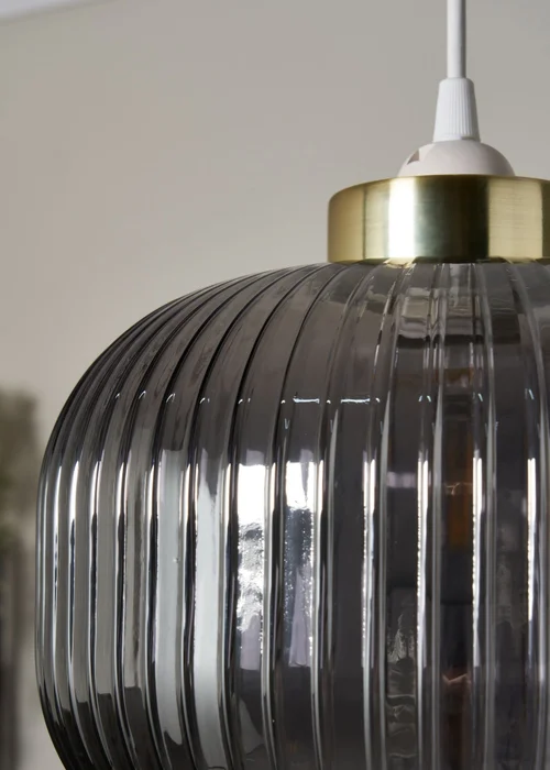 BHS Lyna Easyfit Ceiling Pendant Brass(24cm x 24cm) - One Size Image 3