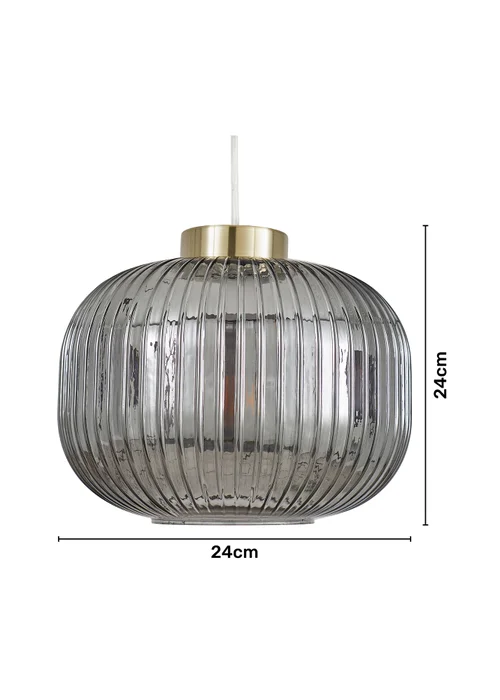 BHS Lyna Easyfit Ceiling Pendant Brass(24cm x 24cm) - One Size Image 5
