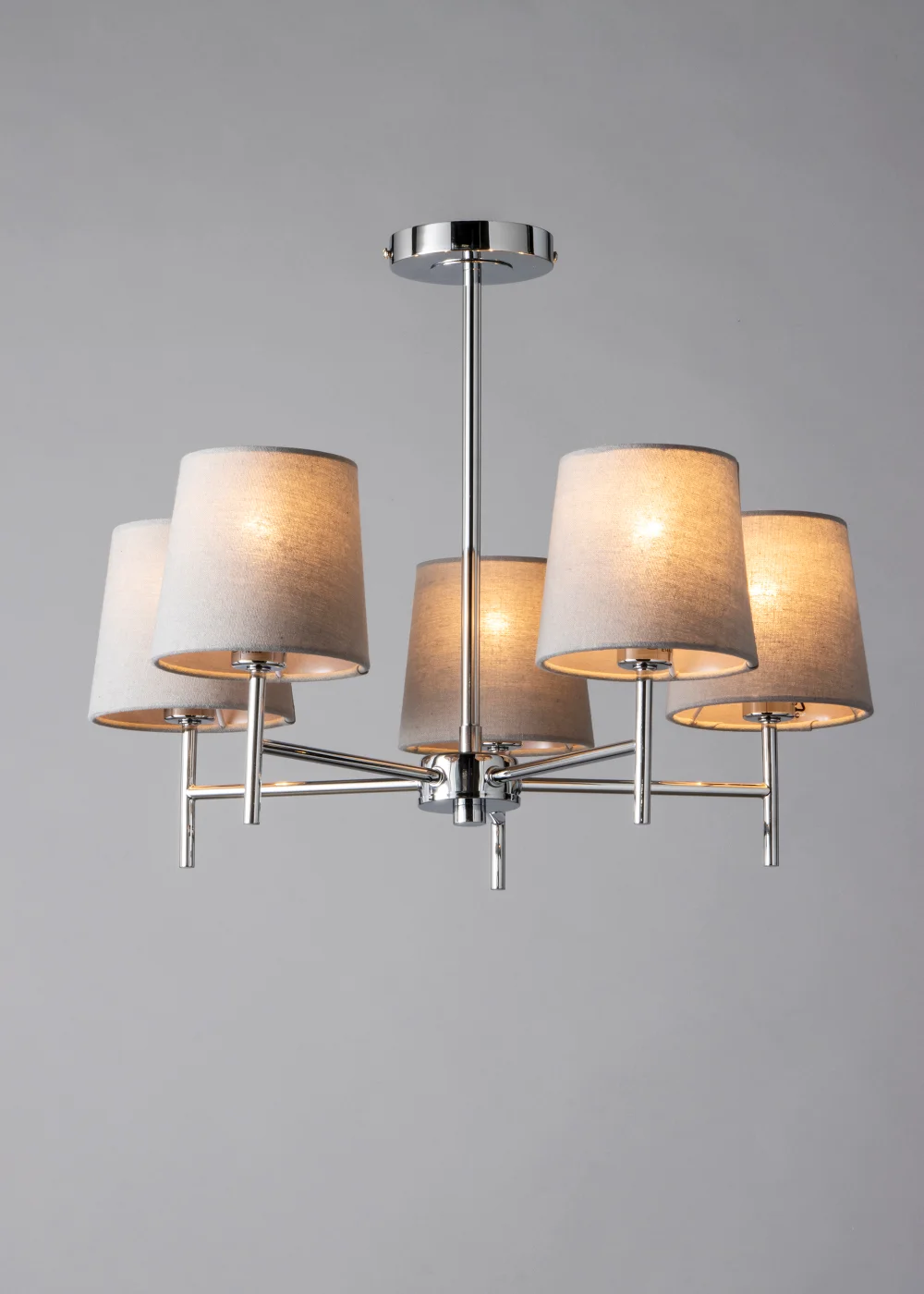 BHS Mira 5 Light Semi Flush Fitting Light - One Size Image 2