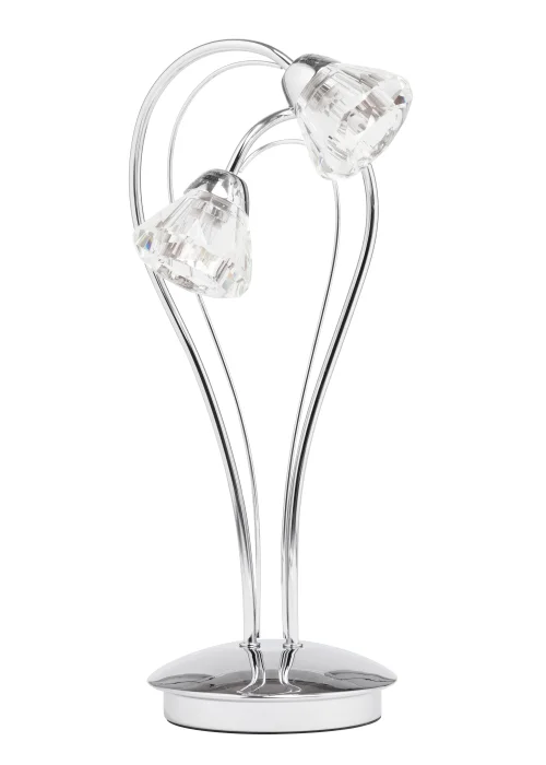 BHS Marianne Table Lamp 2 Light Chrome (38cm x 21cm) - One Size Image 5