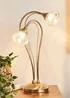 BHS Marianne Table Lamp 2 Light Antique Brass (38cm x 21cm) - One Size Image 1